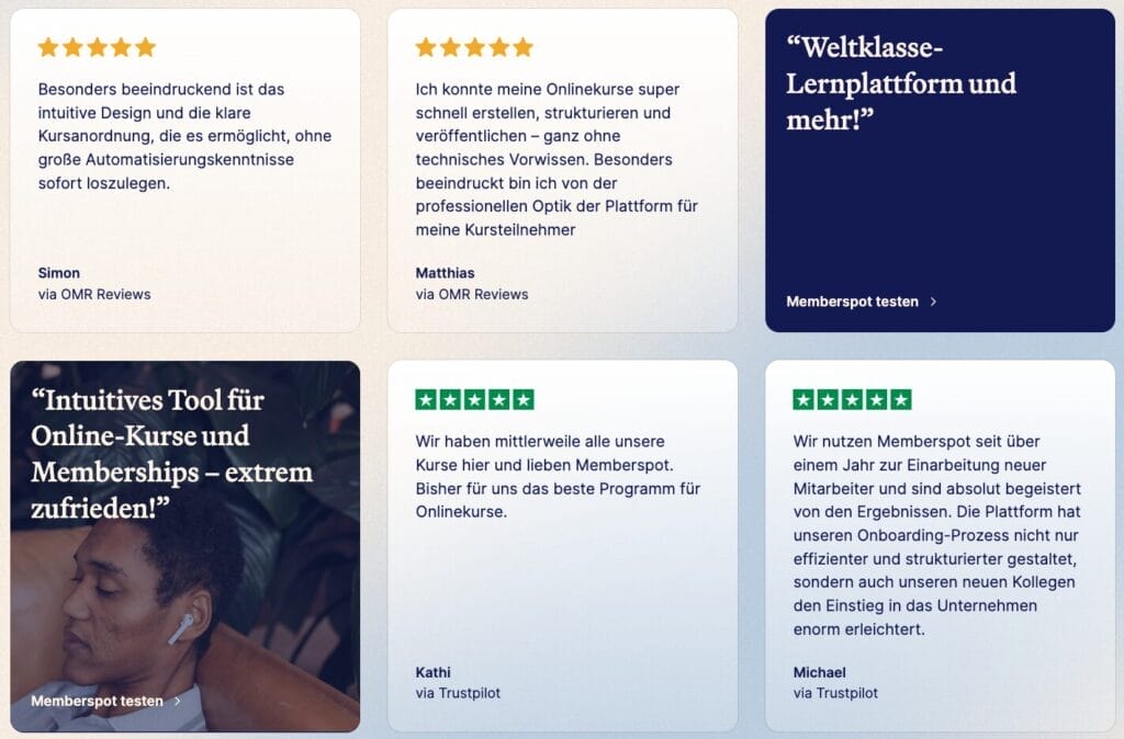 Memberspot mit kostenlosem Plan